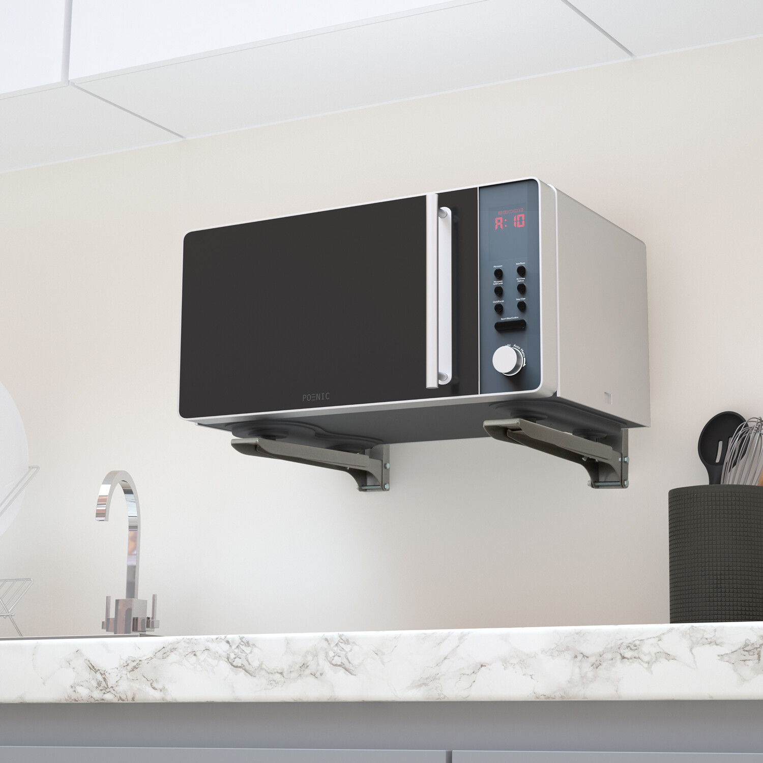AVF Universal Microwave Wall Bracket - Grey Image 2