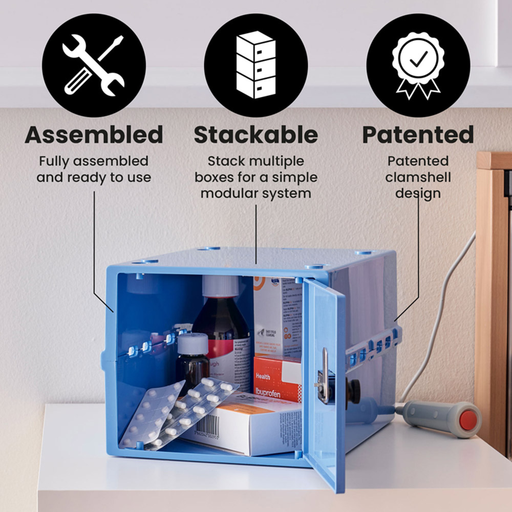 Lockabox One Medi Blue Lockable Safe Box 10.5L Image 6