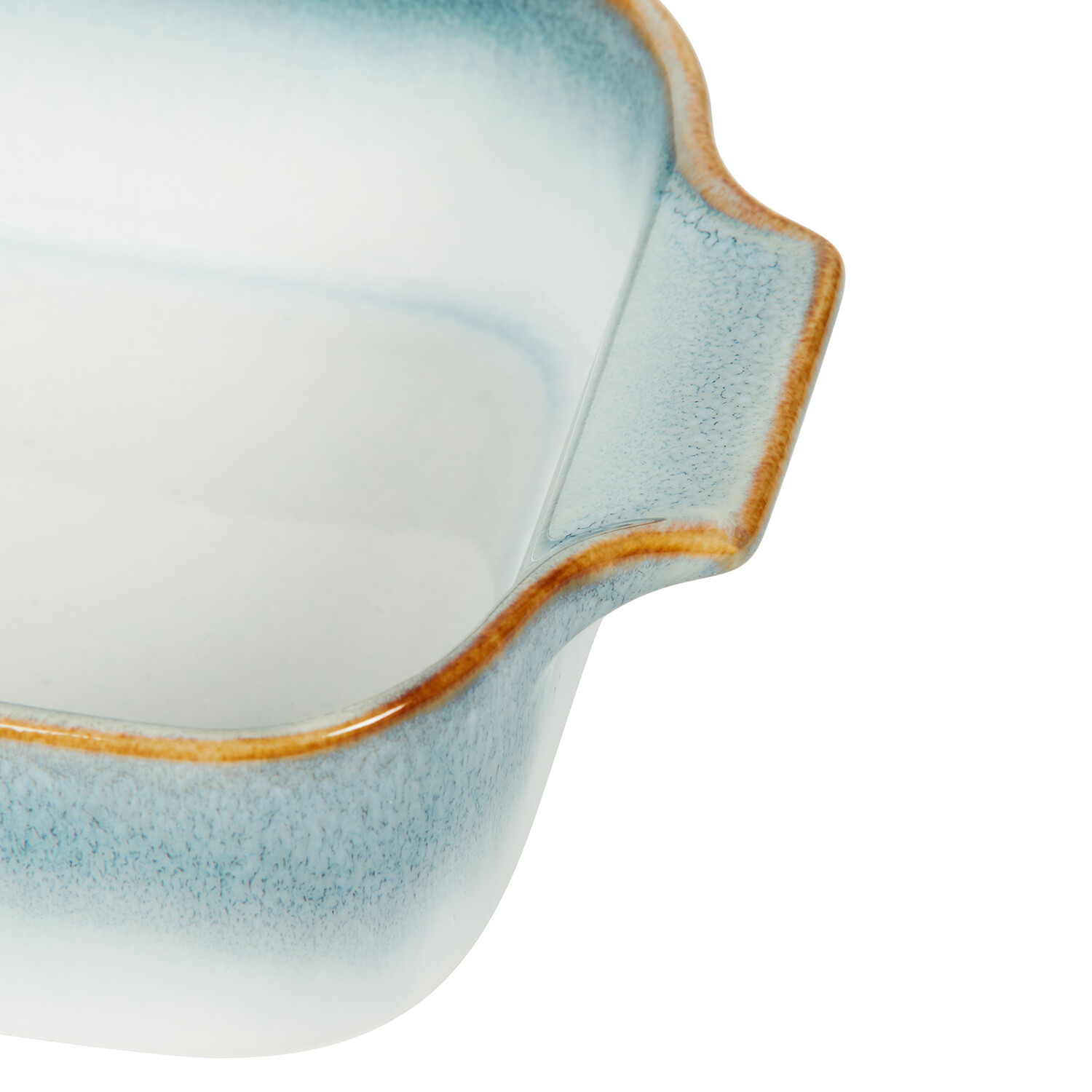 Santorini Reactive Glaze Roaster - Blue and White / Medium Image 5
