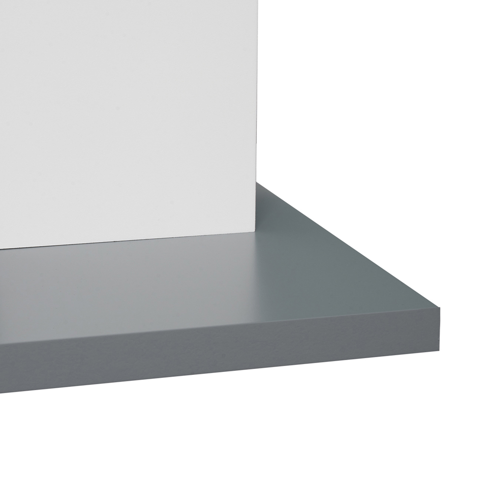 Adam Dakota Pure White and Grey Fireplace with Helios Brushed Steel Electric Fire Stove 39 inch Image 5