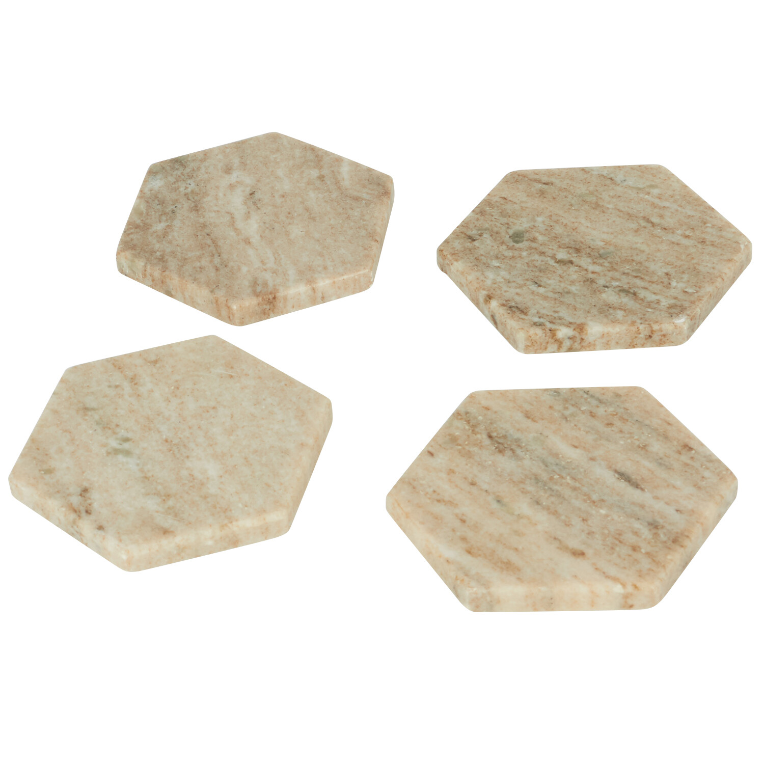 Pack of 4 Sandstone Marble Coaster - Neutral Image 3