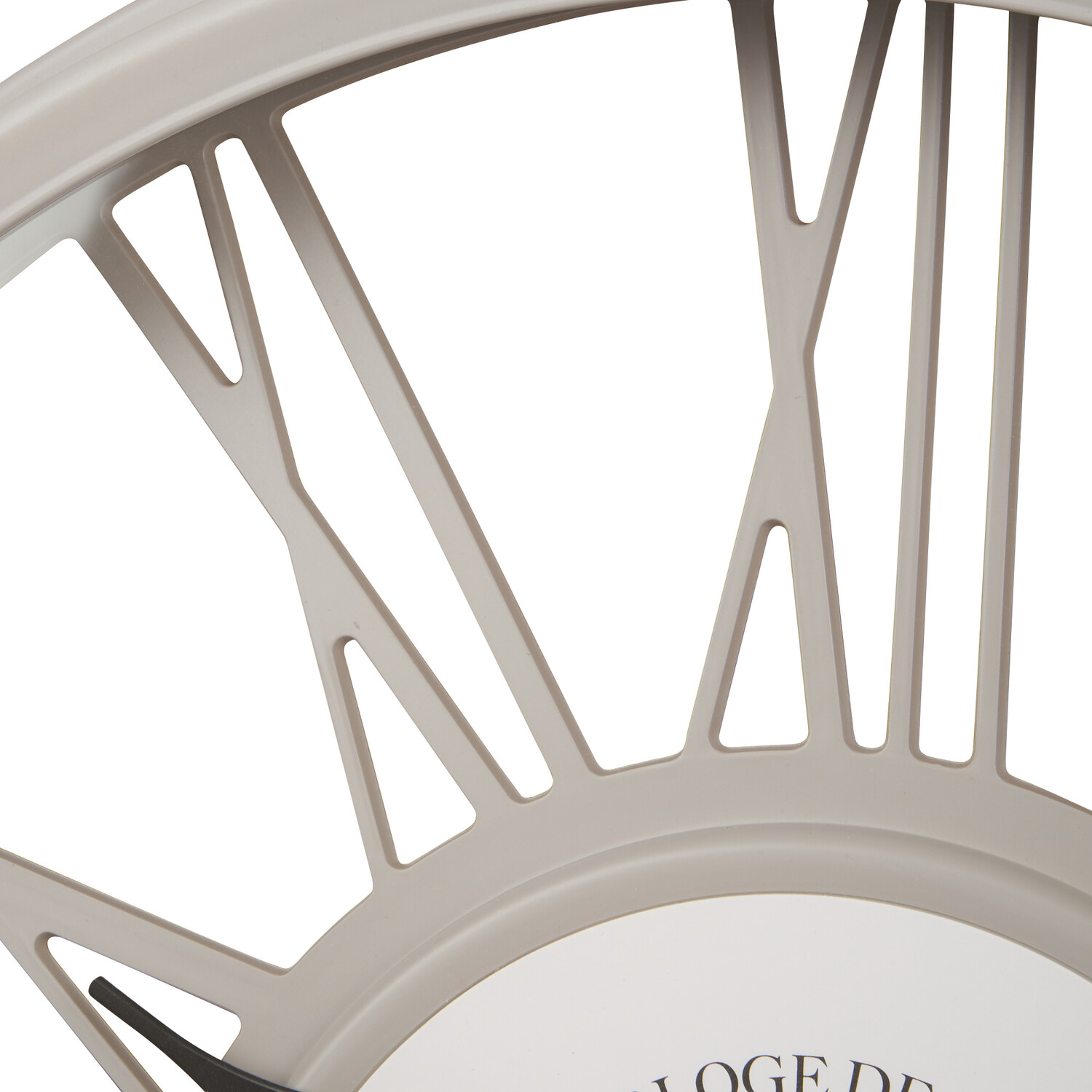 White 3D Round Wall Clock 45cm Image 2