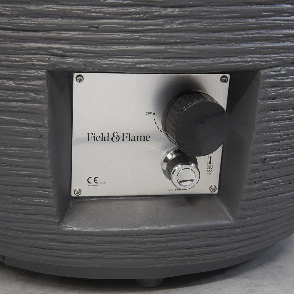 Field & Flame Marilla Grey Bowl Shaped Gas Fire Pit 45000 BTU Image 7
