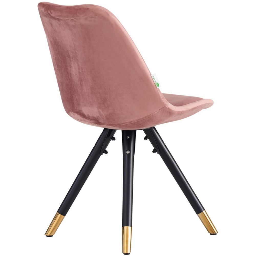 Life Interiors Sofia Pink Velvet Upholstered Dining Chair Image 2