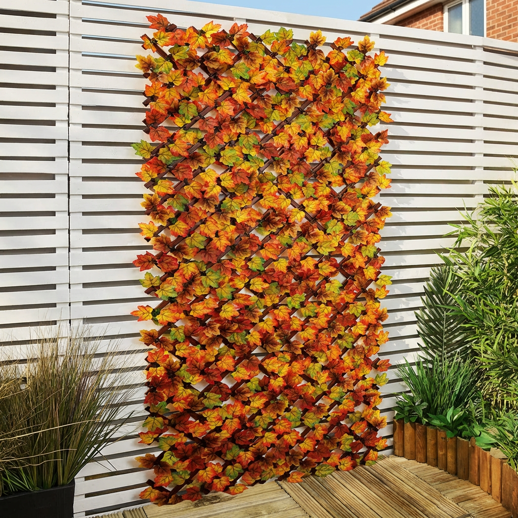 Autumn Leaf Fence Multicolour Image 3