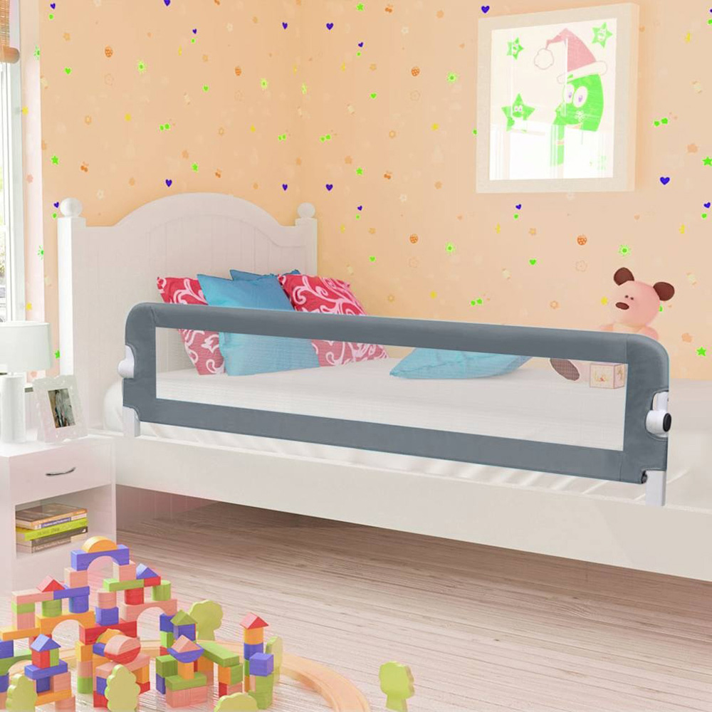 Walplus Grey Toddler Safety Bed Rail 180 x 42cm Image 2
