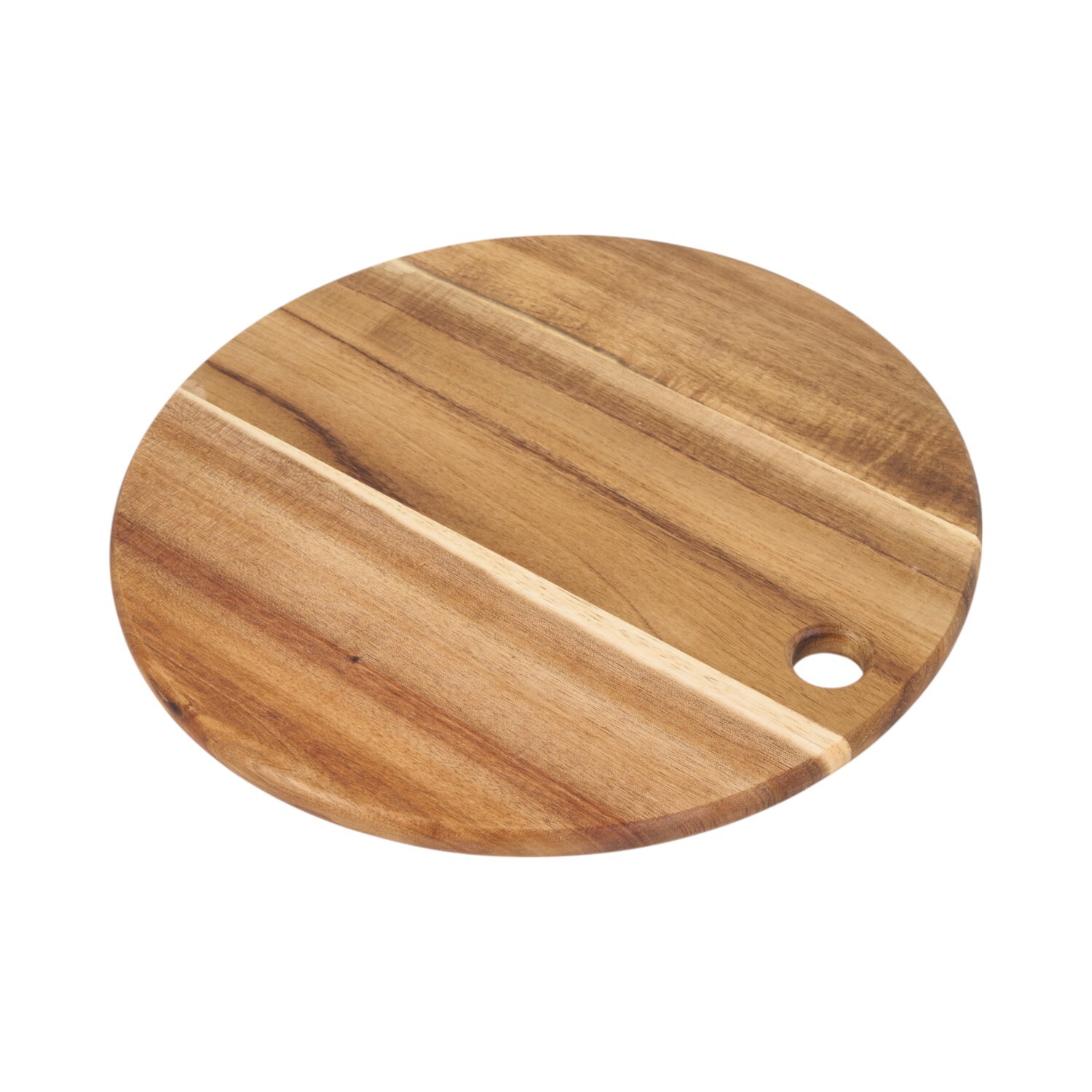 Large Round Acacia Wood Chopping Board Natural Image 2