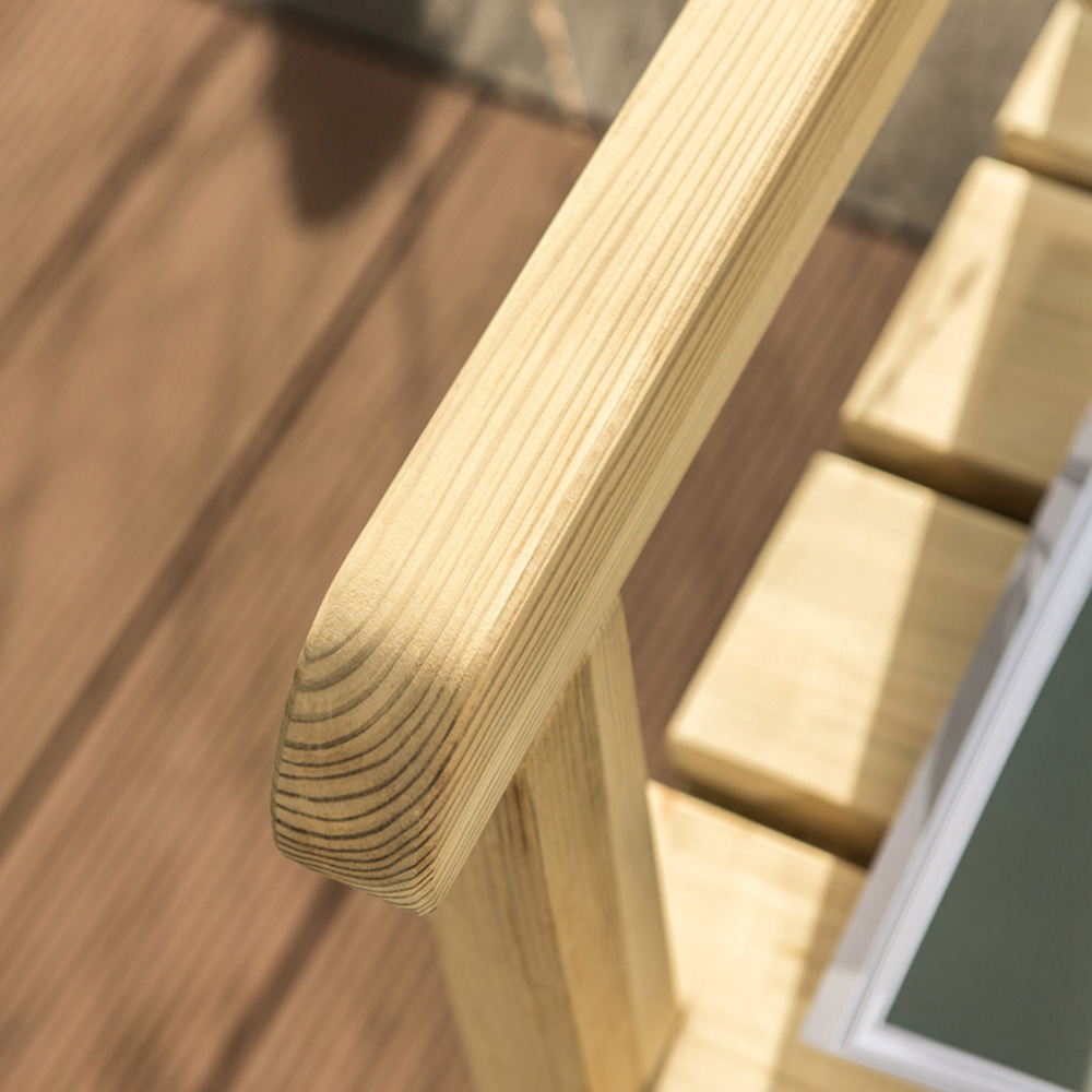AMATA Ungurs Green Wooden Straight Garden Bench Image 4