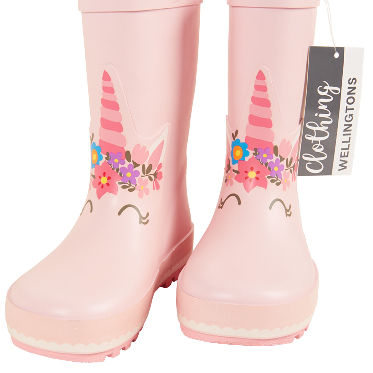 Kids Unicorn Wellingtons - Pink / Size 1 Image 2