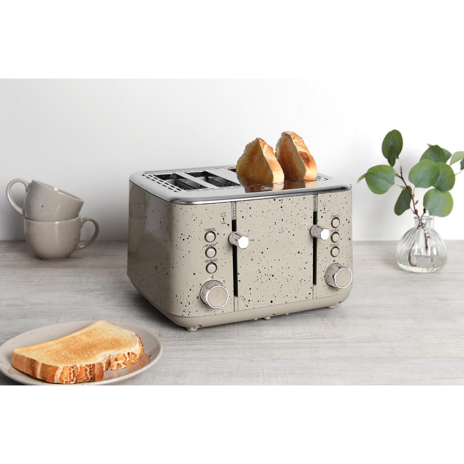Kiso 4-Slot Toaster - Cream Image 2
