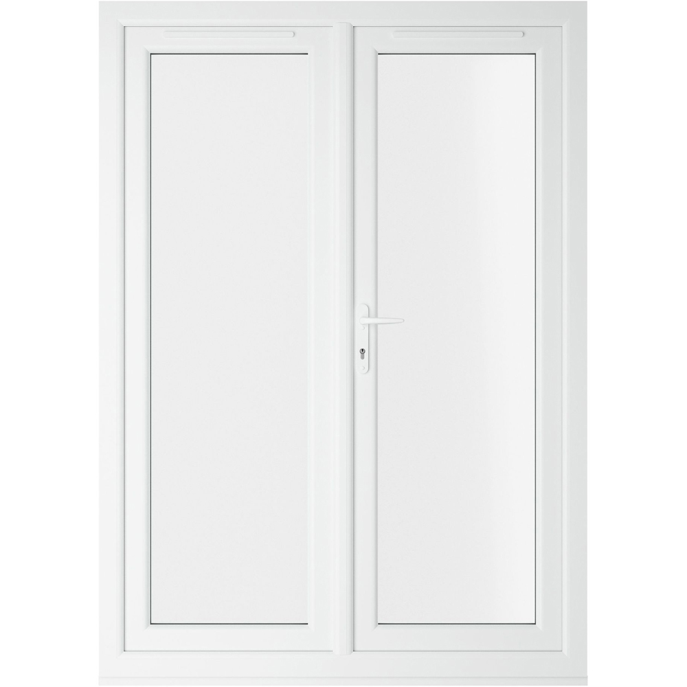 Crystal Agate and White LH Master Clear Glass uPVC Double Glazed French Door 1590 x 2055mm Image 3