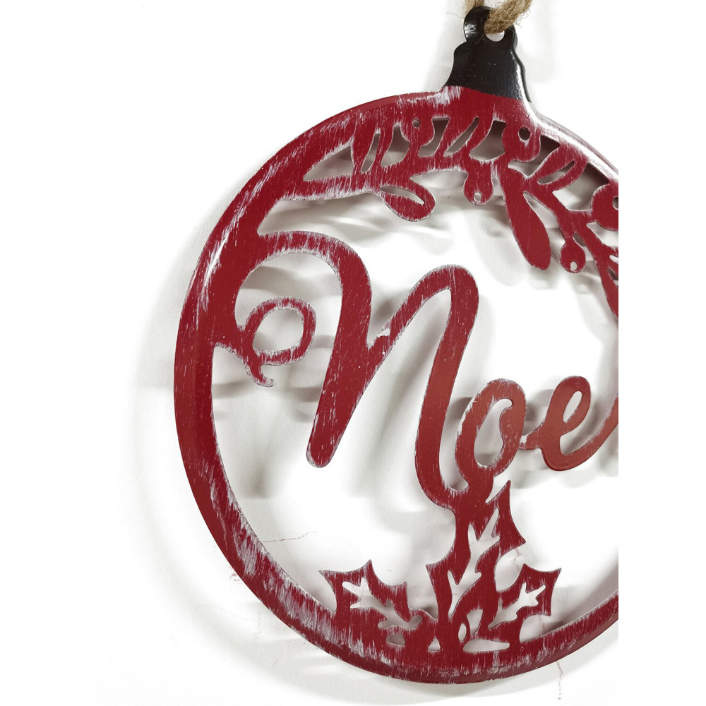 Noel Joy Metal Hanging Decoration Red Image 3
