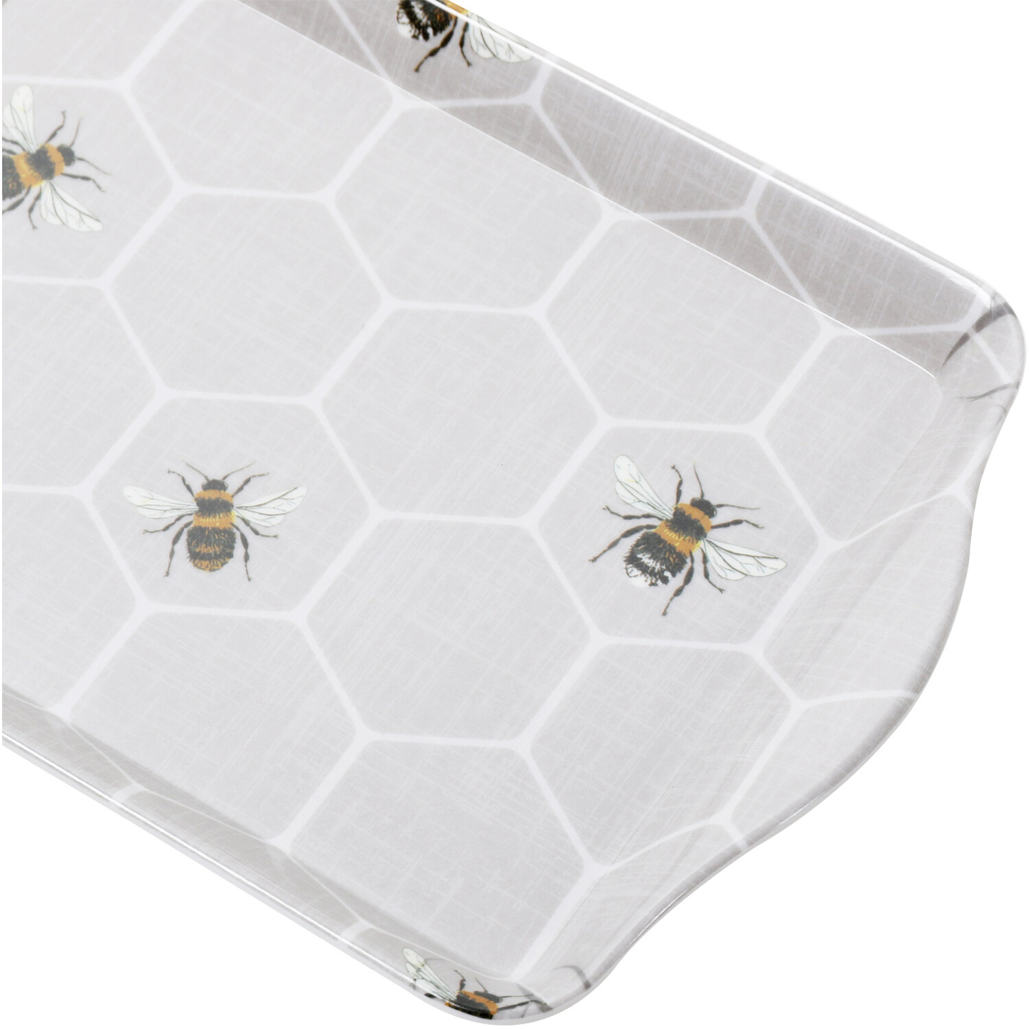 Honeycomb Bee Tray - Grey / Mini Trinket Tray Image 2