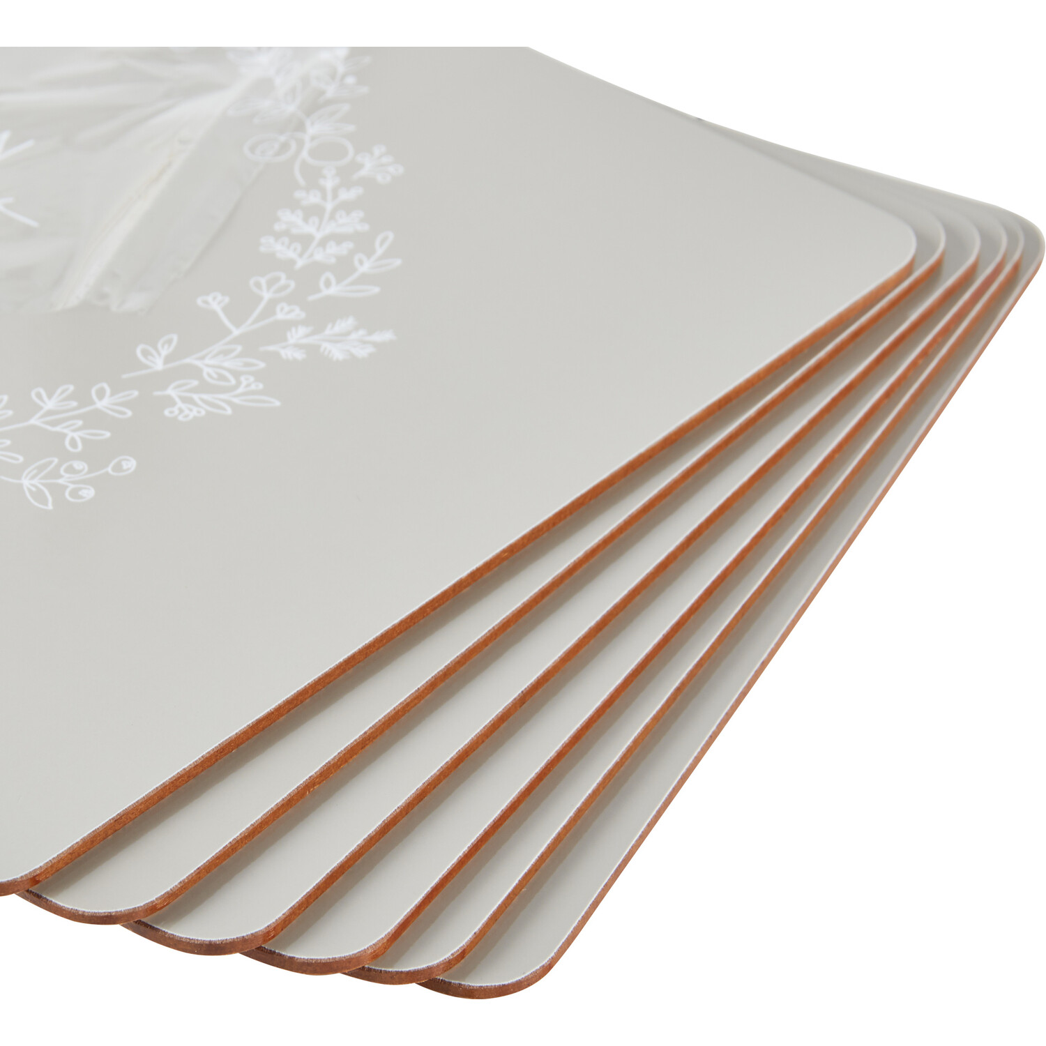 Set of 6 Bon Appetit Placemats - Grey Image 3