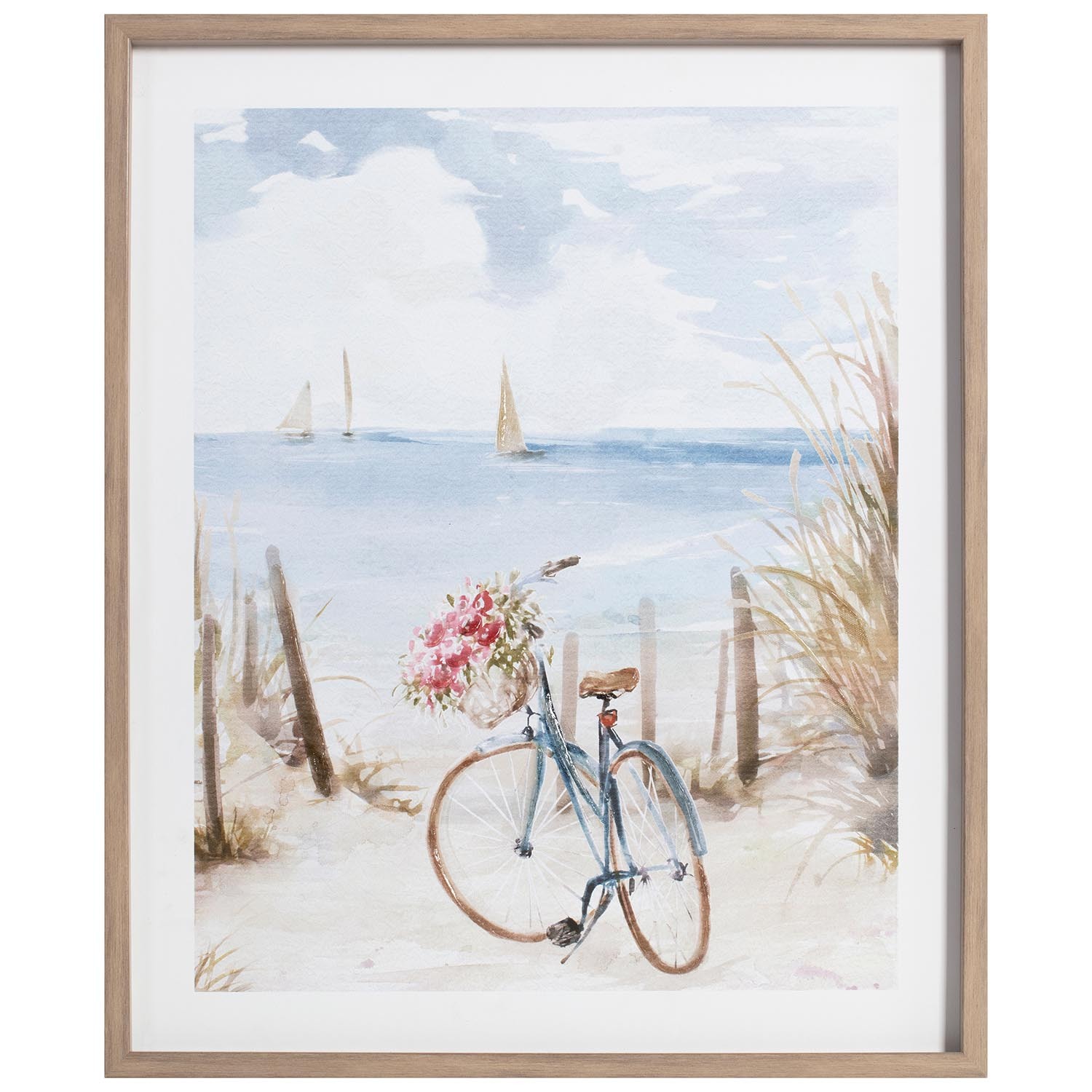 Serene By The Sea Framed Art - Blue Image 2