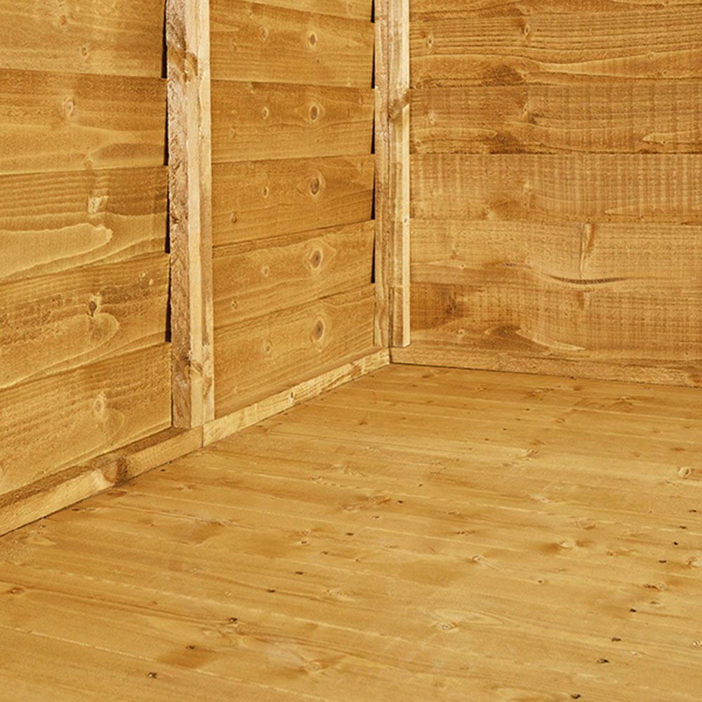 Power Sheds 12 x 8ft Double Door Overlap Pent Wooden Shed Image 2