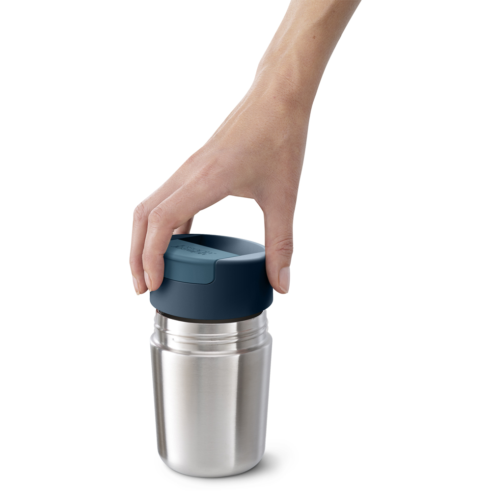 Joseph Joseph Sipp Stainless Steel Travel Mug with Hygienic Lid 340ml Image 5