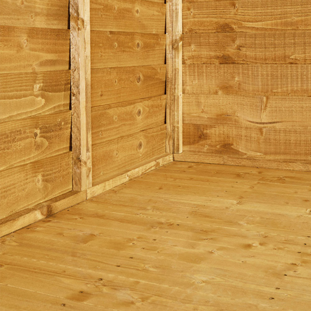Power Sheds 18 x 8ft Double Door Overlap Pent Wooden Shed Image 2