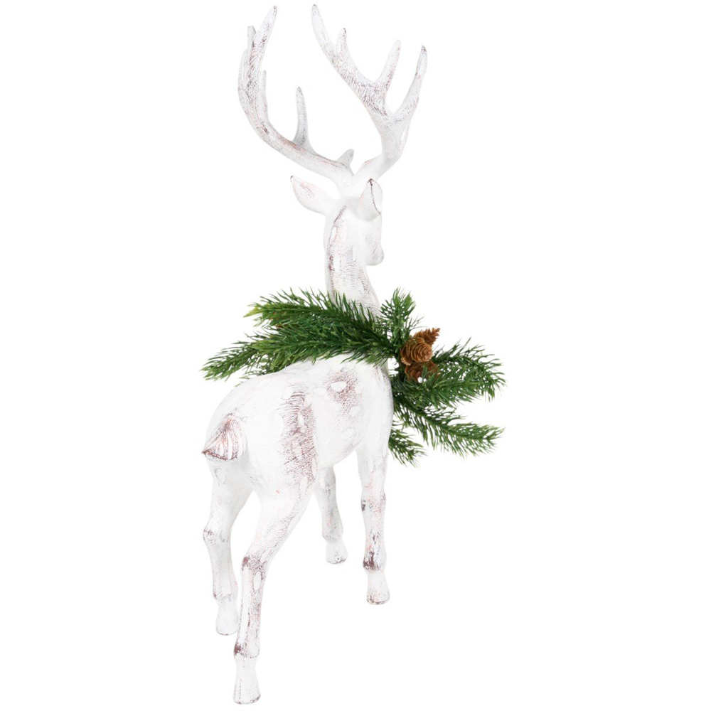 Rustic Stag with WreathWhite Image 3