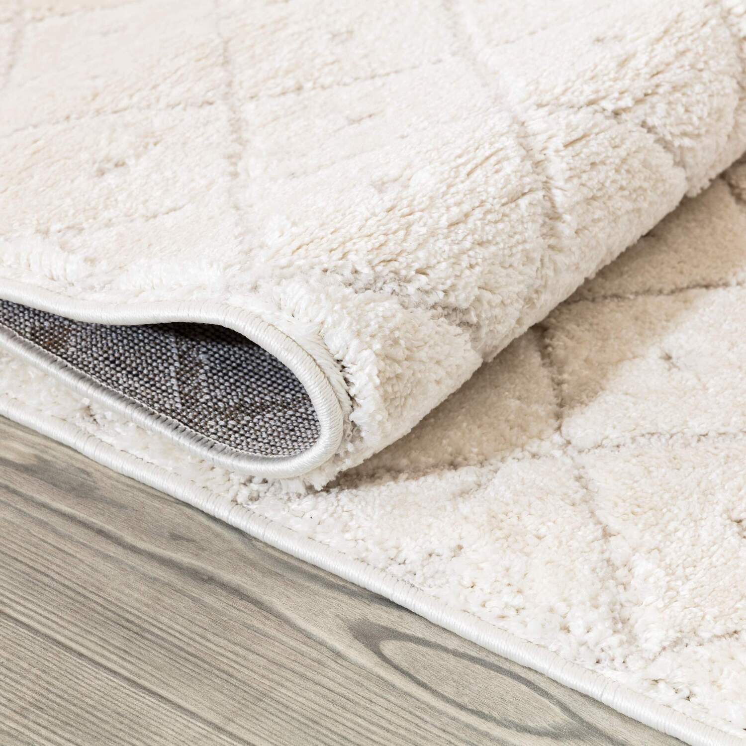 Dottie Diamond Rug - White / 120cm Image 2