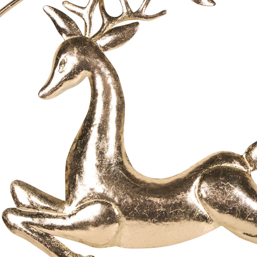 Reindeer Noel Hanging Wall Art - Gold Image 2