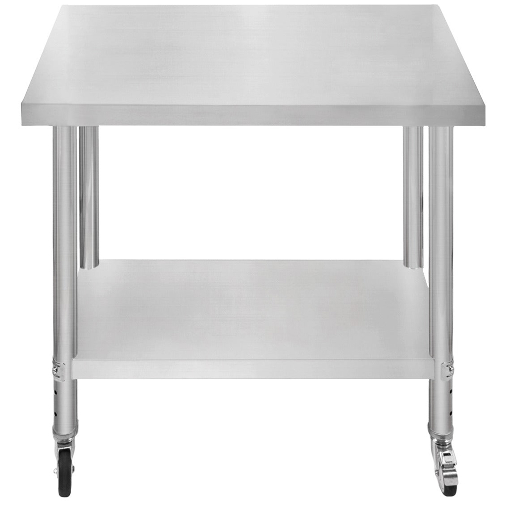 MonsterShop KuKoo 2-Tier Silver Work Table 90 x 60 x 86cm Image 4