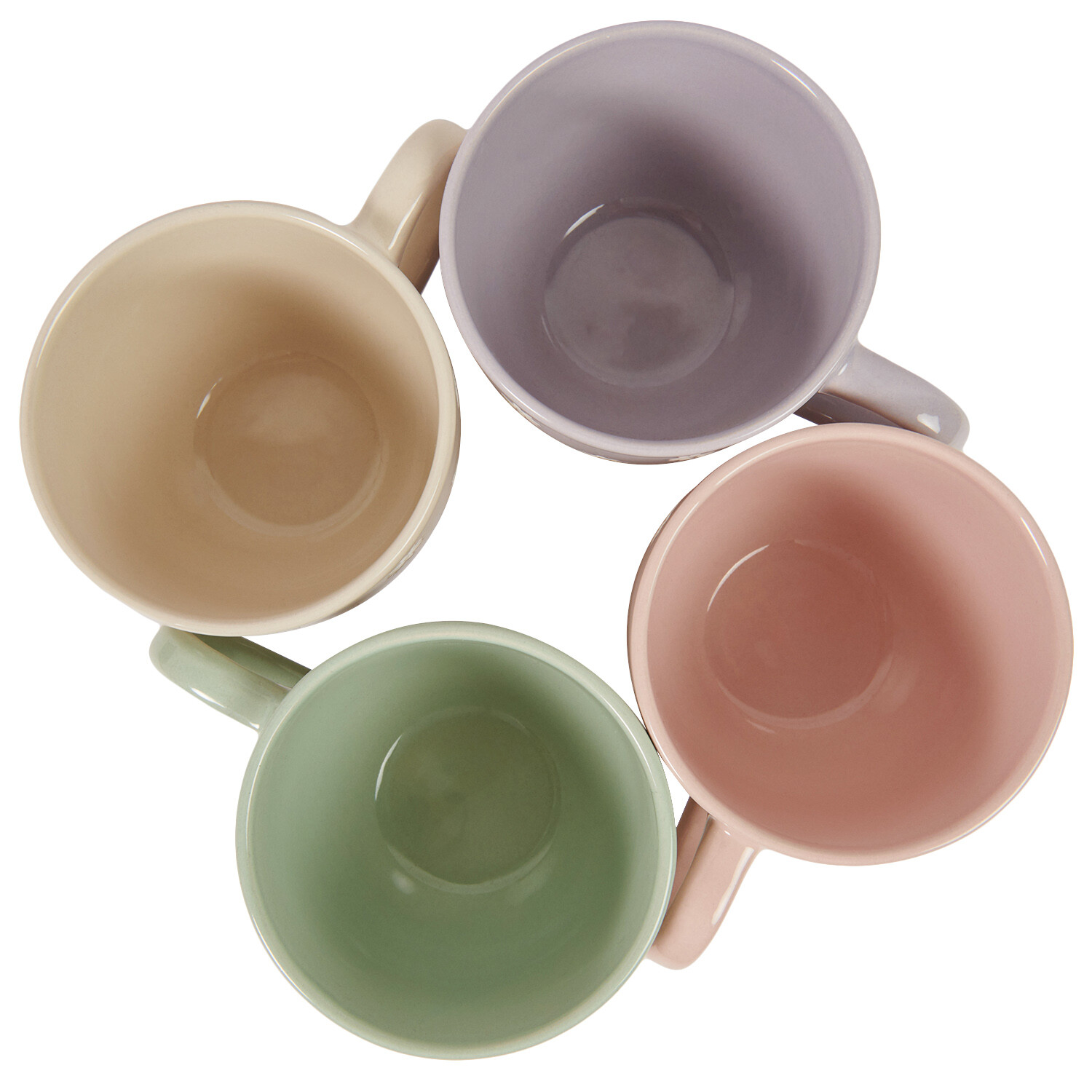 Pack of 4 Daisy Coloured Mugs - Multicolour Image 2
