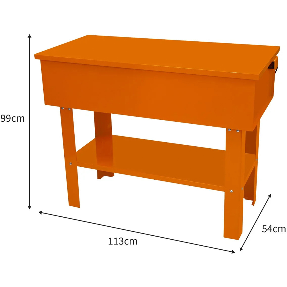 MonsterShop 40 Gallon Orange Parts Washer with Removable Shelf Image 5