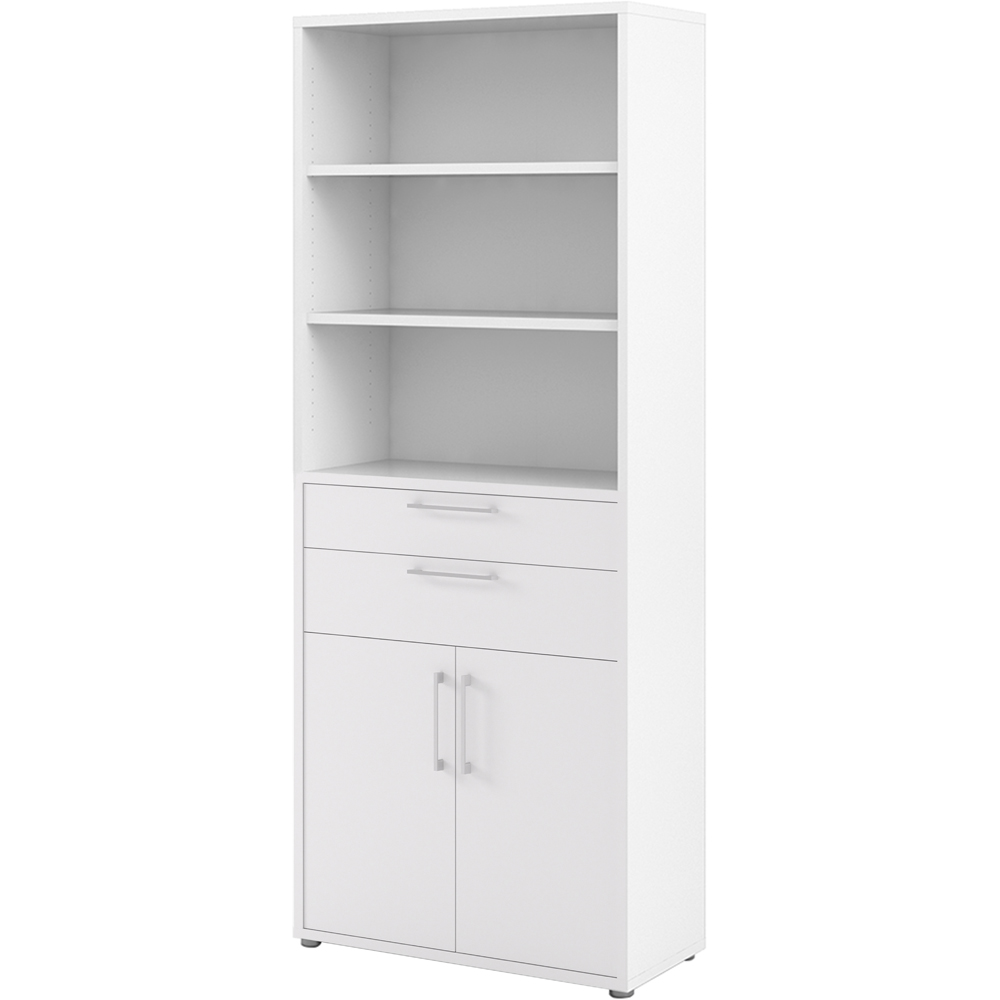Furniture To Go Prima White 2 Door 2 Drawer 3 Shelf Bookcase Image 3