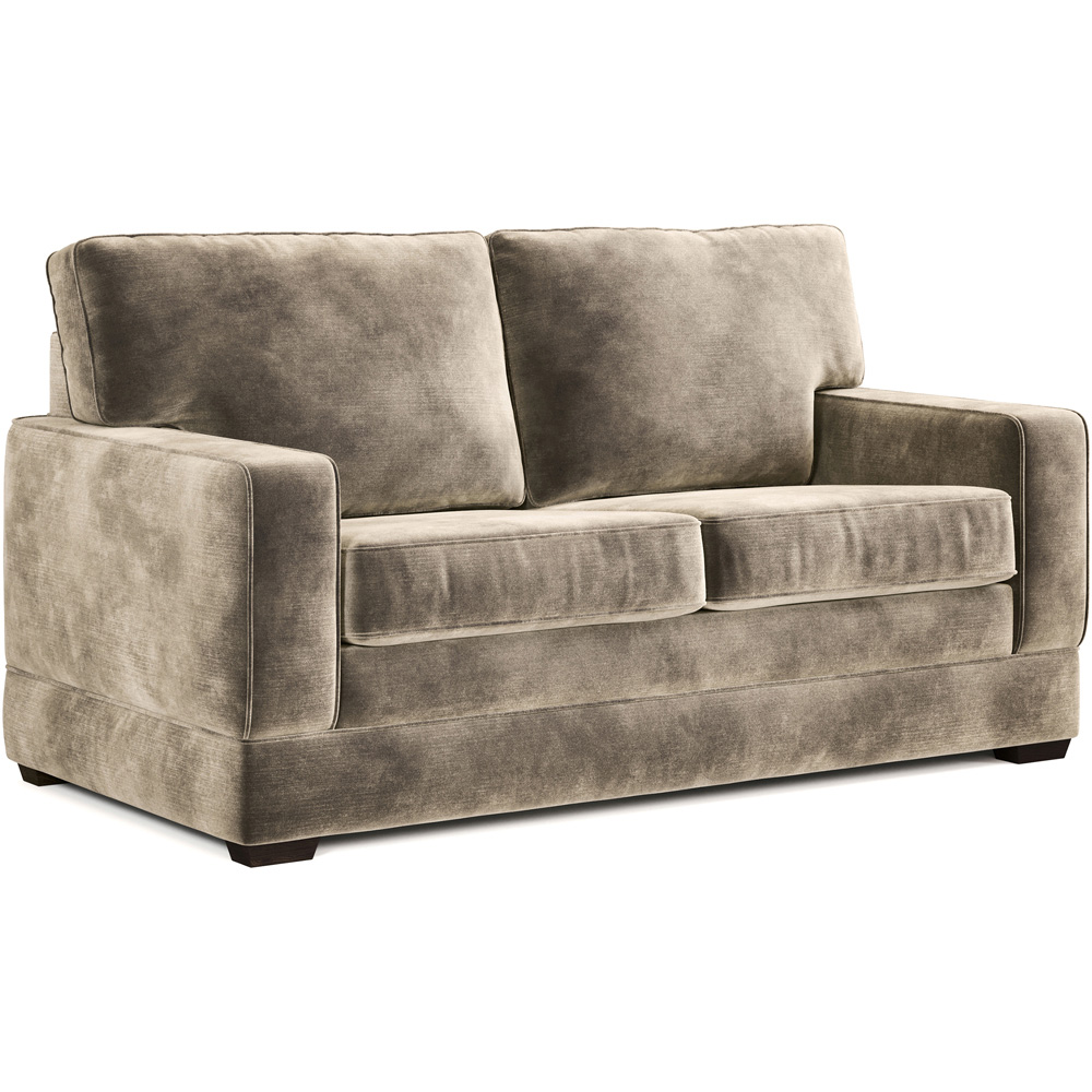Jay-Be Urban 2 Seater Luxe Velvet Mink Sofa Bed with e-Pocket Mattress Image 2