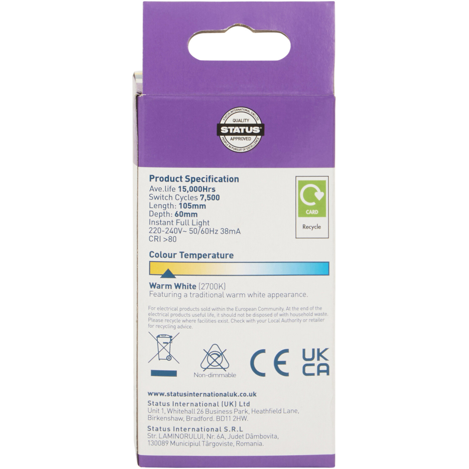 6.5w Filament GLS Light Bulb ES/E27 CAP Image 4