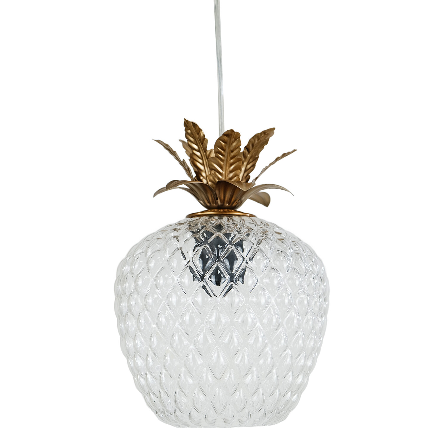 Pineapple Electrical Fitting - Clear and Gold Image 6