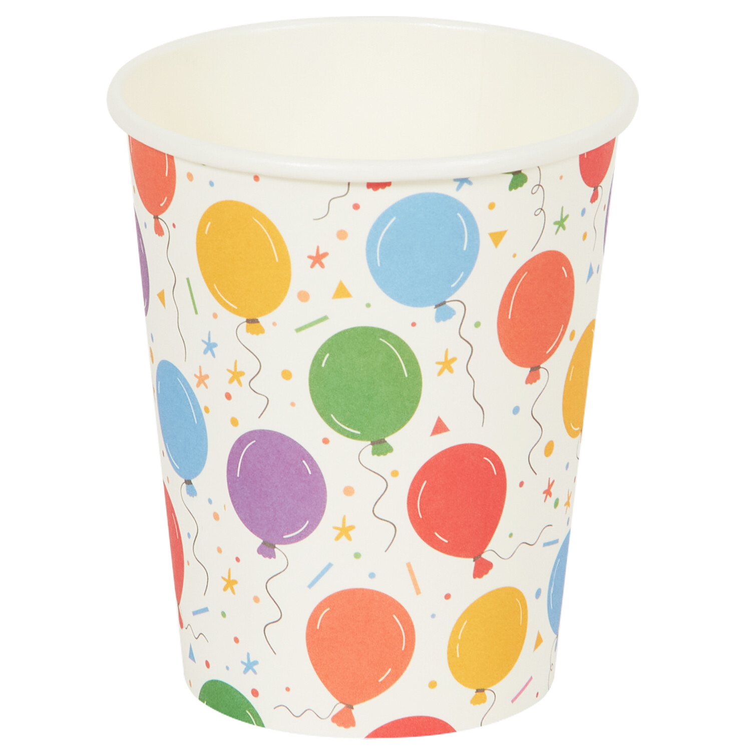 Pack of 8 Balloons Paper Cups - Multicolour Image 3
