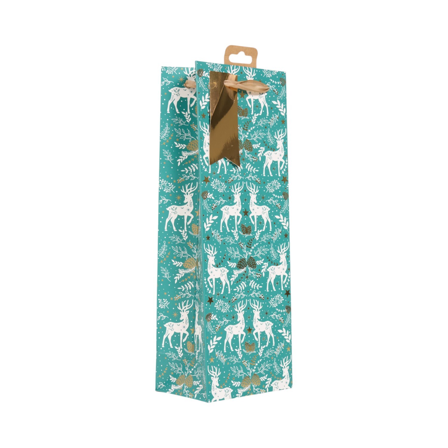 Elegant Stag Bottle Bag Teal Image 4
