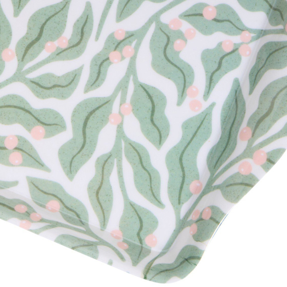 Green Leaves Tray Green Image 3