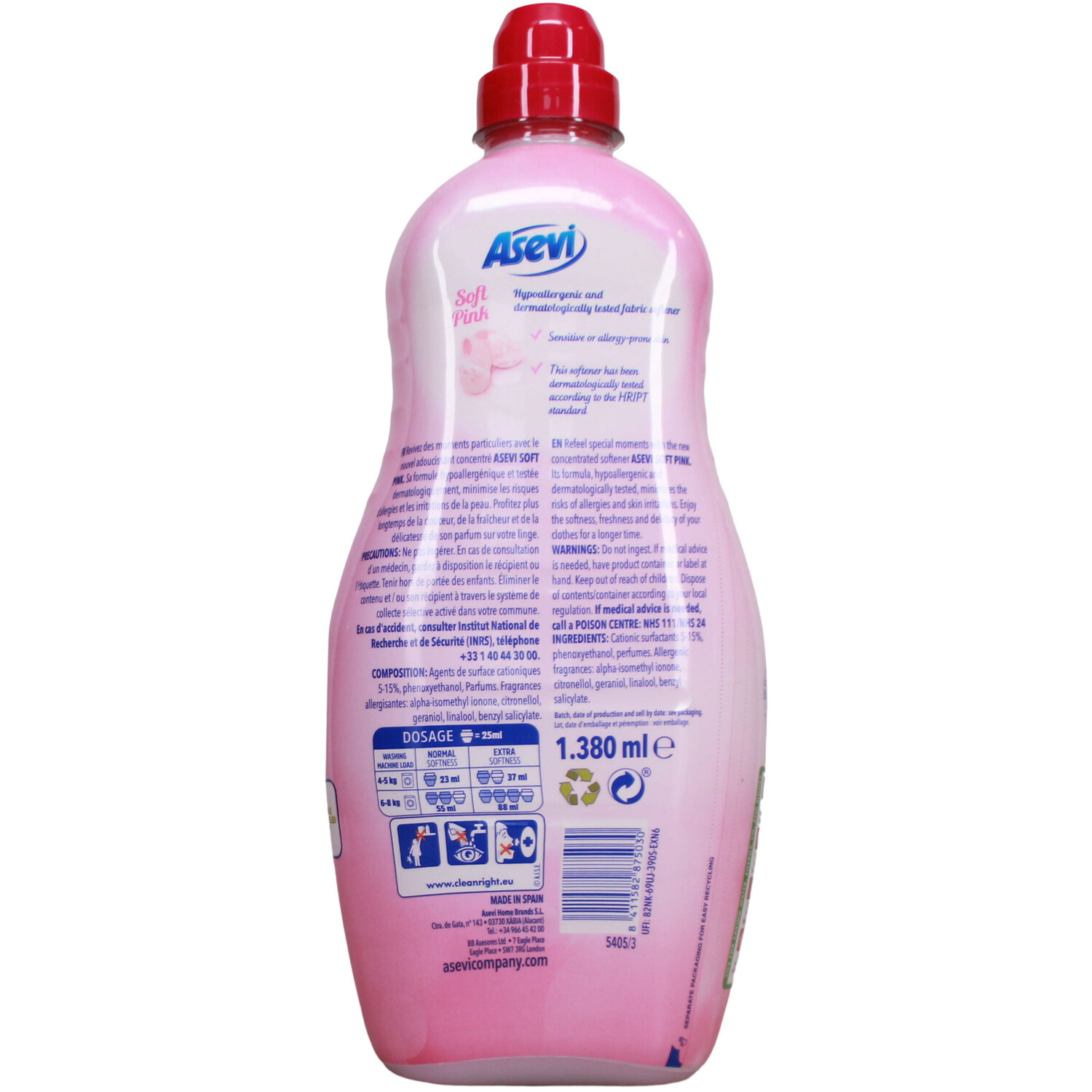 Asevi Fabric Conditioner Soft Pink Image 2