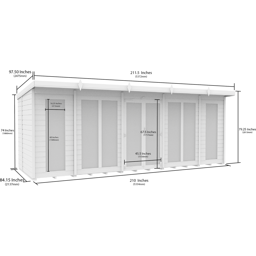 DIY Sheds 18 x 7ft Tongue and Groove Timber Pent Summerhouse Image 7