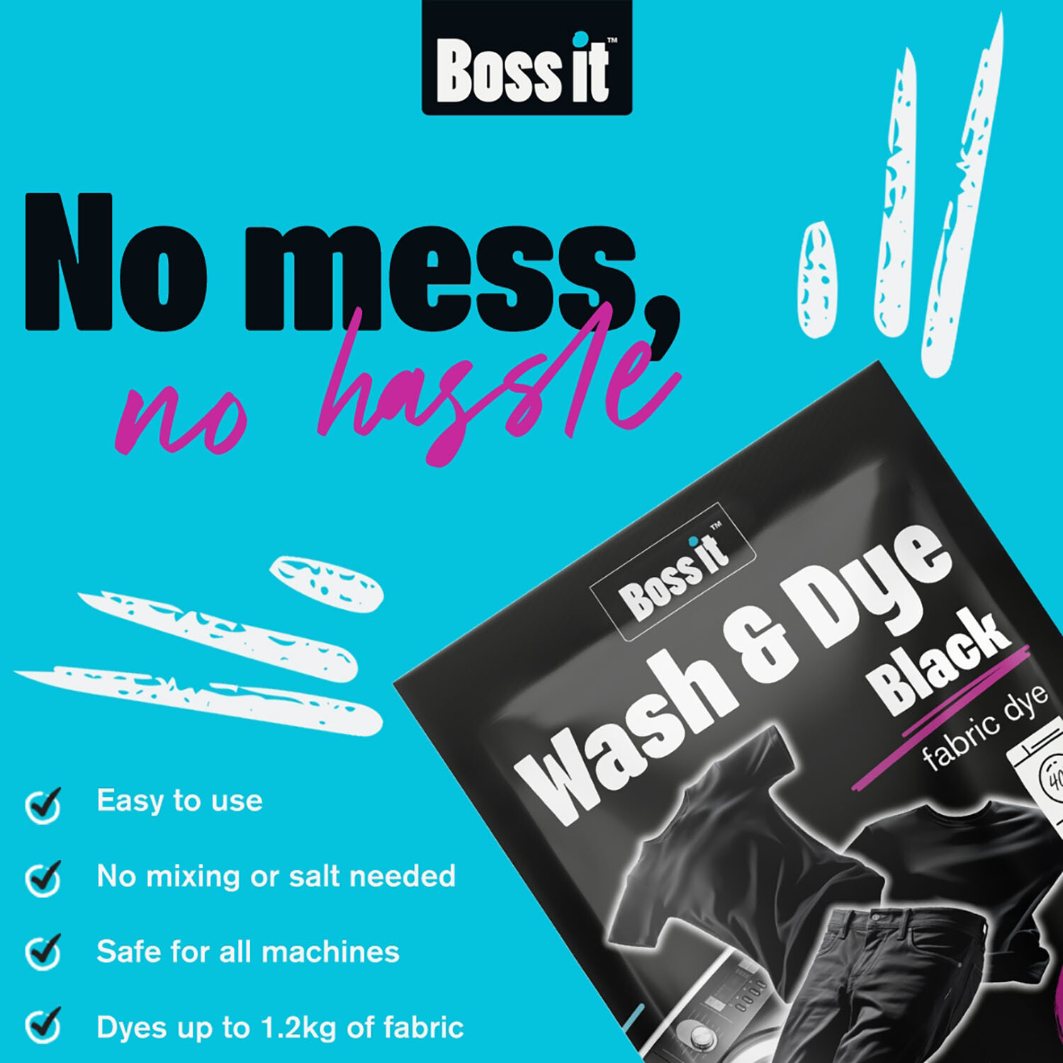 Boss it Wash and Dye Black 365g - Black Image 3