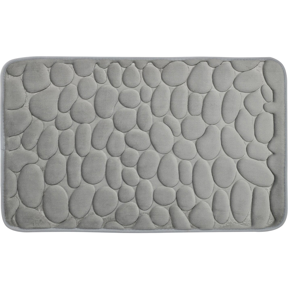 Pebble Bath and Pedestal Mat Set - Grey Image 2