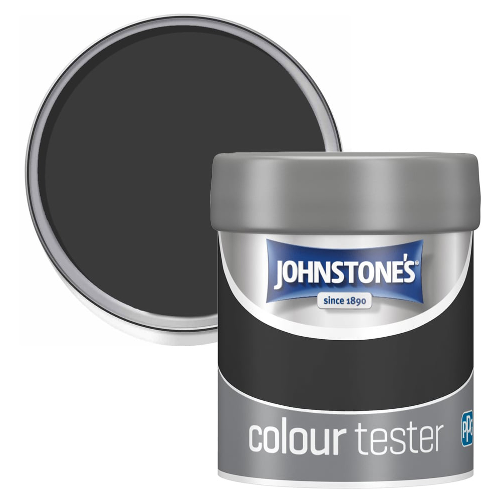 Johnstone's Black Matt Emulsion Tester Pot 75ml Image 3