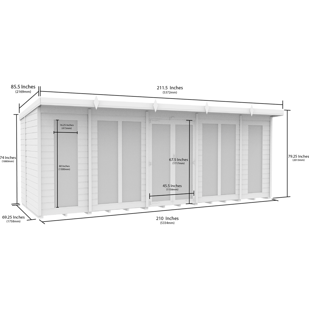 DIY Sheds 18 x 6ft Tongue and Groove Timber Pent Summerhouse Image 7