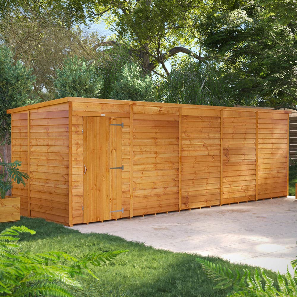 Power 20 x 6ft Overlap Pent Garden Shed Image 2