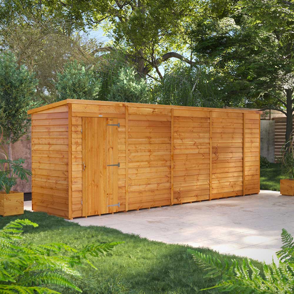Power 18 x 4ft Overlap Pent Garden Shed Image 2