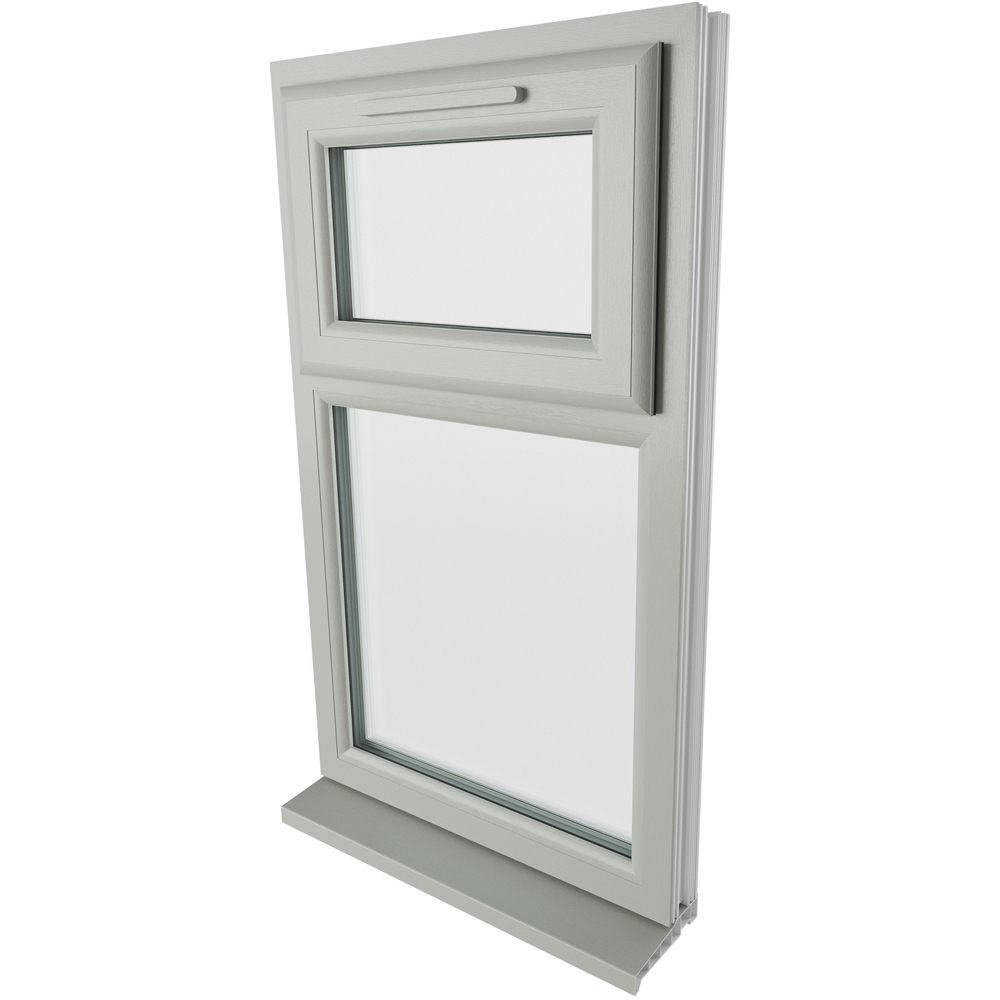 Crystal Agate and White Top Hung Over Fixed Light Clear Triple Glazed Window 610 x 1040mm Image 3