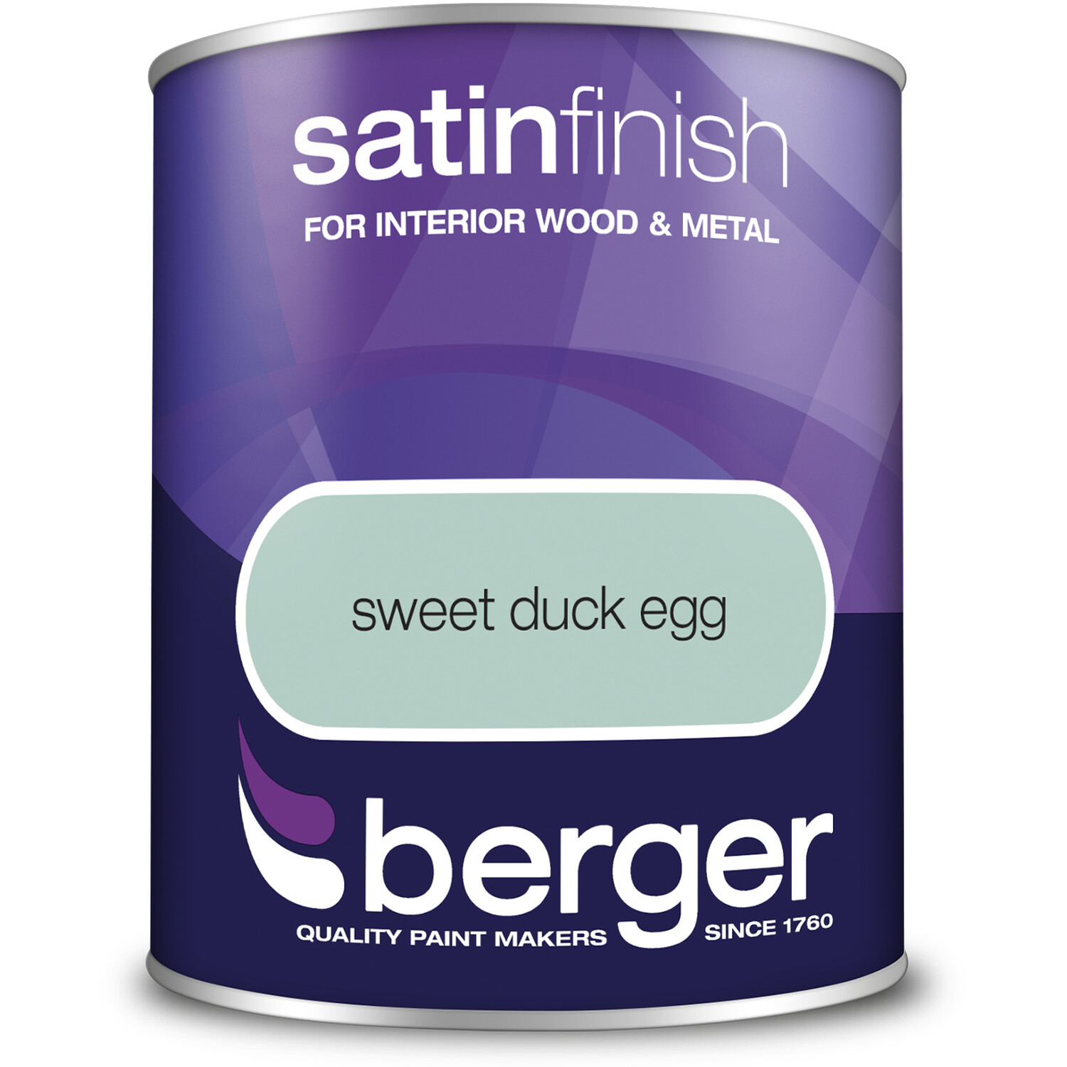 Berger Wood & Metal Sweet Duck Egg Satin Finish Paint 750ml Image 2