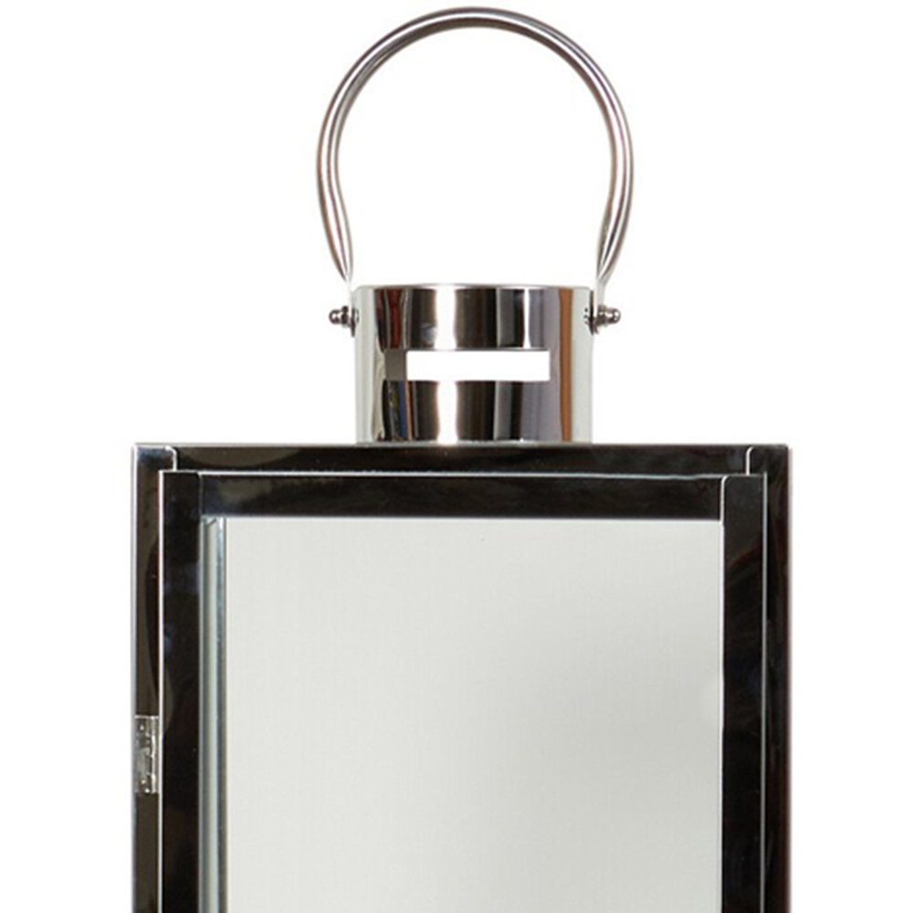 53.5cm Stainless Steel Lantern - Silver Image 5