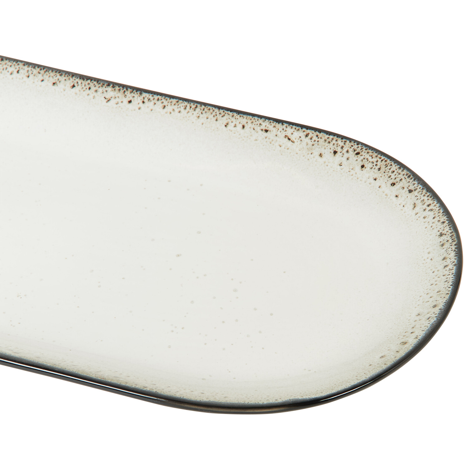 Kyanite Large Serving Platter - White and Black Image 4