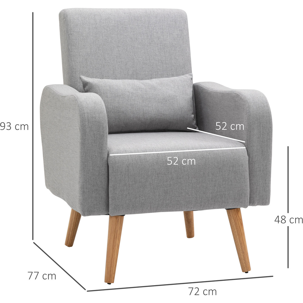 Portland Grey Linen Accent Chair Image 7