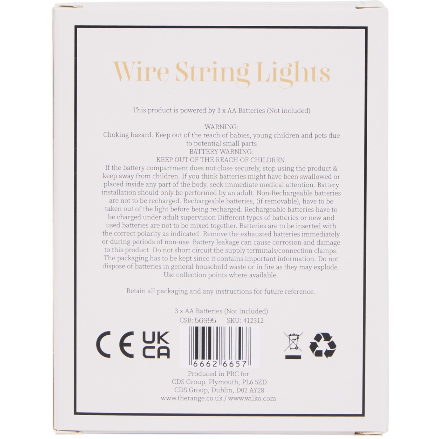 50 LED Wire String Light Copper Image 4