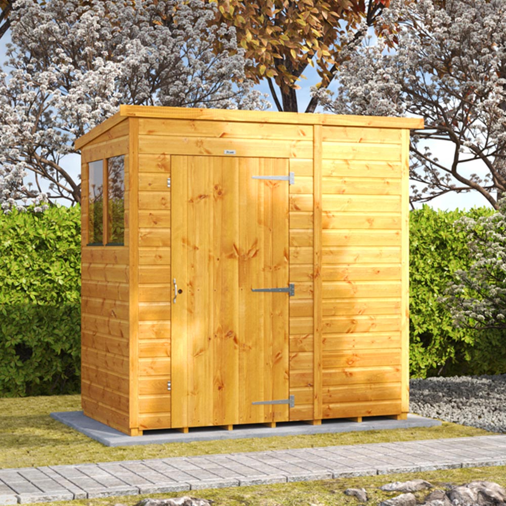 Power Sheds 6 x 4ft Pent Wooden Shed Image 2